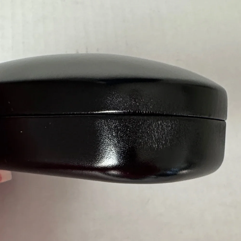 COACH New York Clamshell/Hardshell Eyeglass Case/Black Embossed Leather
